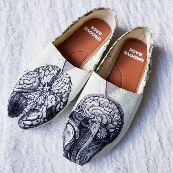 Groove Bags Shoes Nwot Vintage Brain Diagram Casual Shoes
